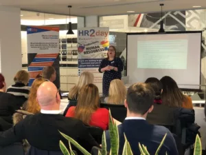 HR2day presenting at conference
